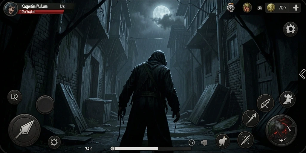 Gameplay menegangkan dalam suasana kegelapan yang mencekam.