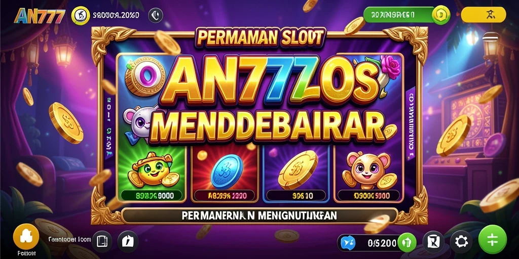 Tampilan gameplay AN777 yang mendebarkan dengan banyak fitur Slot.