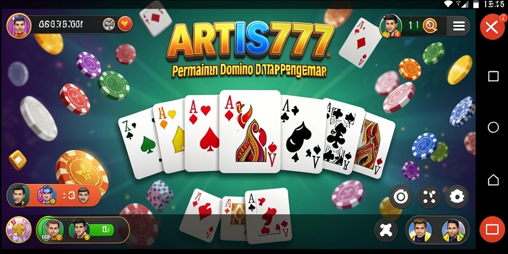 Screenshot menunjukkan gameplay seru permainan Domino ARTIS777.