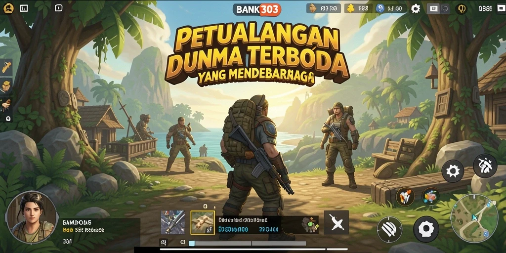 Screenshot gameplay BANK303 yang menampilkan eksplorasi dunia terbuka.