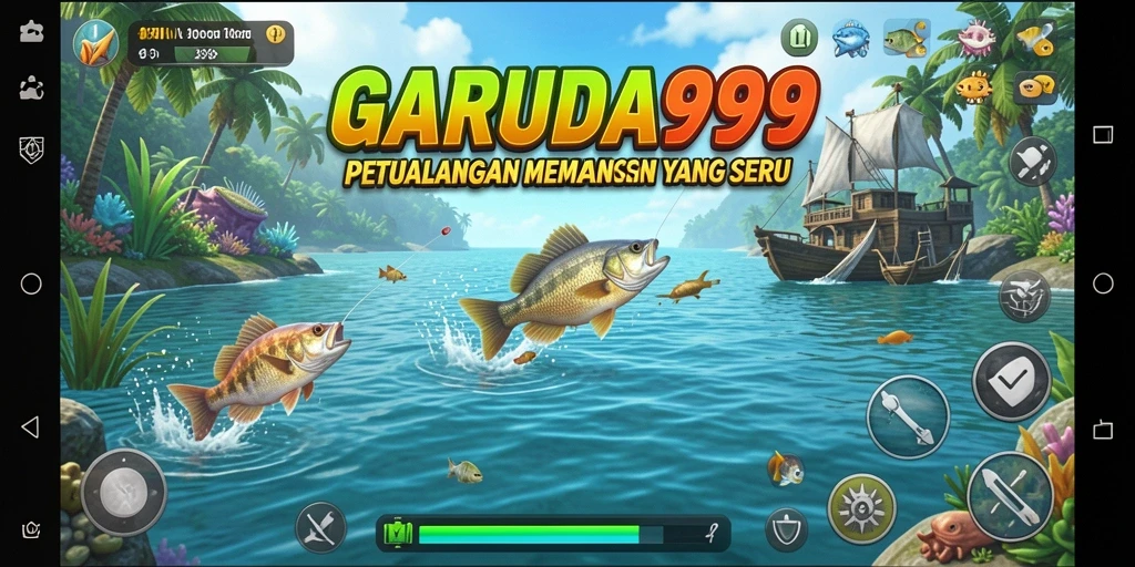 Tampilan grafis yang memukau saat bermain memancing di GARUDA999.