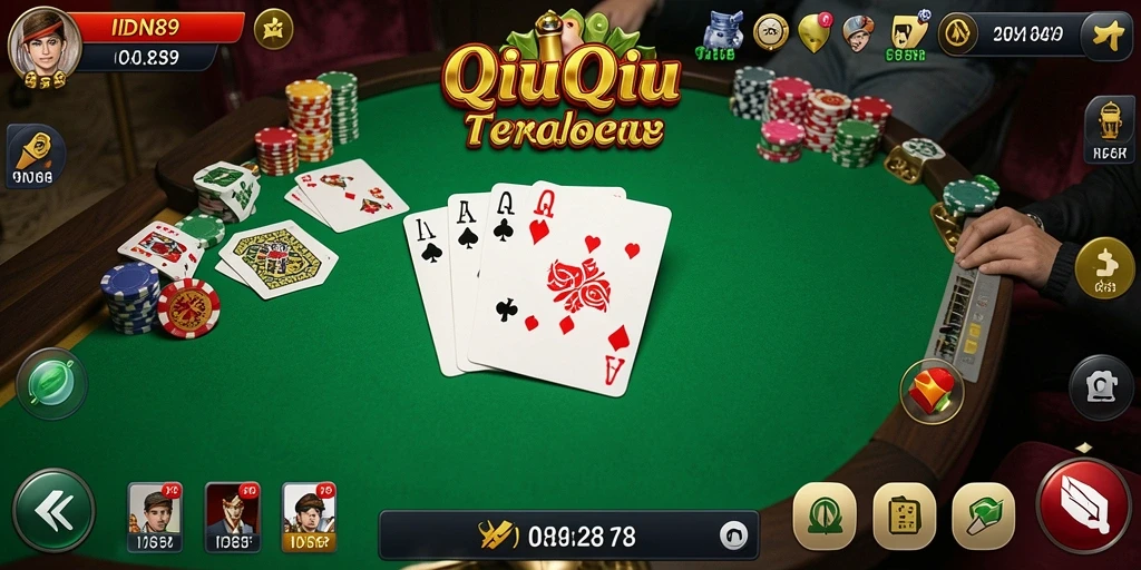Screenshot gameplay IDN89 yang menunjukkan aksi seru QiuQiu.