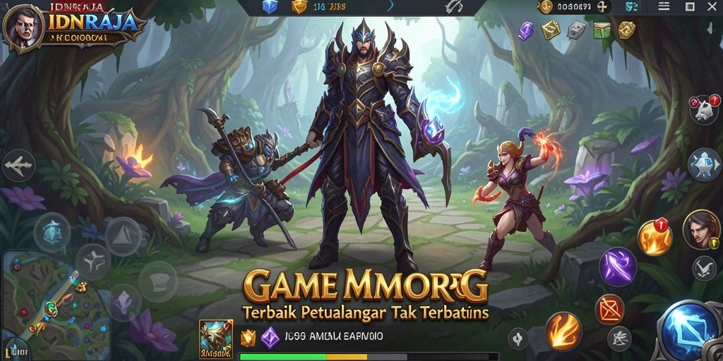 Tangkapan layar IDNRAJA menampilkan aksi seru dalam pertarungan MMORPG.