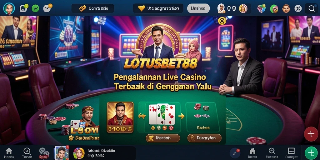 Tampilan menarik permainan Live Casino di LOTUSBET88.