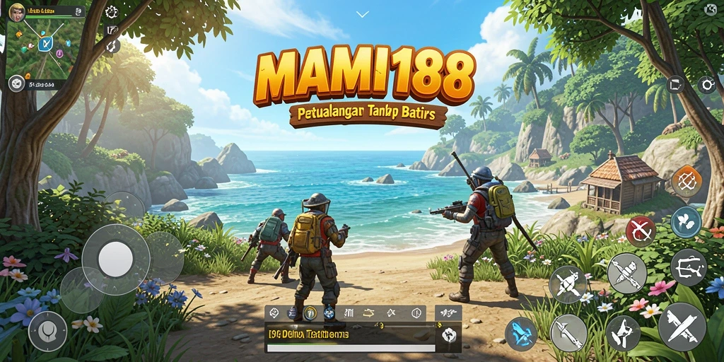 Tampilan gameplay MAMI188 menampilkan eksplorasi dunia terbuka yang luas.