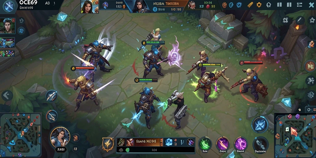 Tampilan gameplay OCE69 dengan pertarungan seru antar pemain.