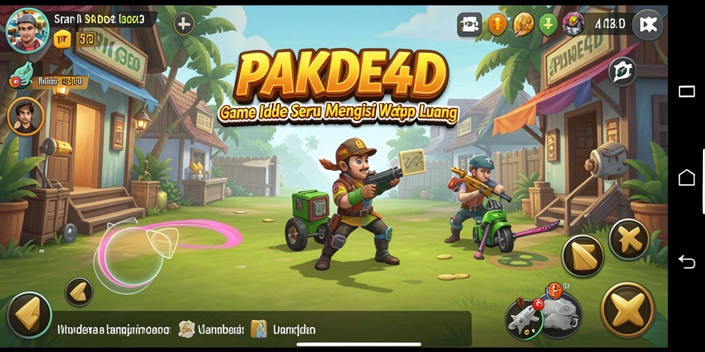 Tampilkan gameplay seru PAKDE4D dengan grafik menarik dan fitur Idle.