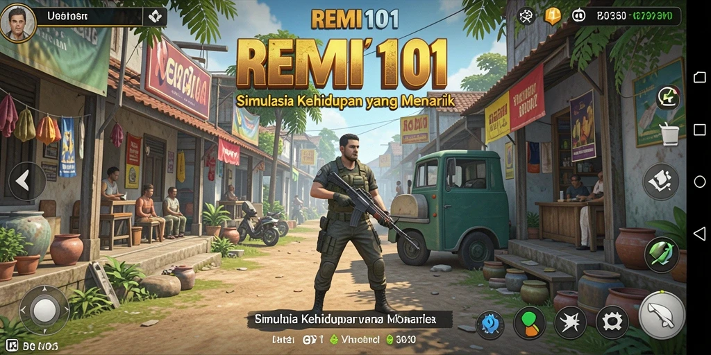 Screenshot utama REMI101 menampilkan gameplay simulasi yang mengasyikkan.