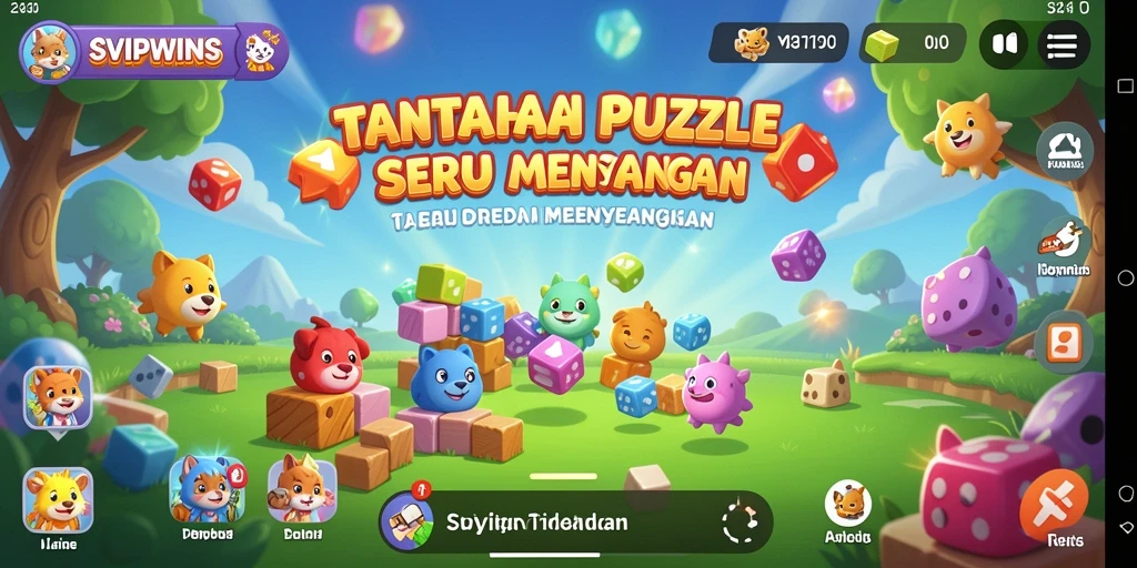 Screenshot gameplay SVIPWINS yang menampilkan tantangan puzzle seru.