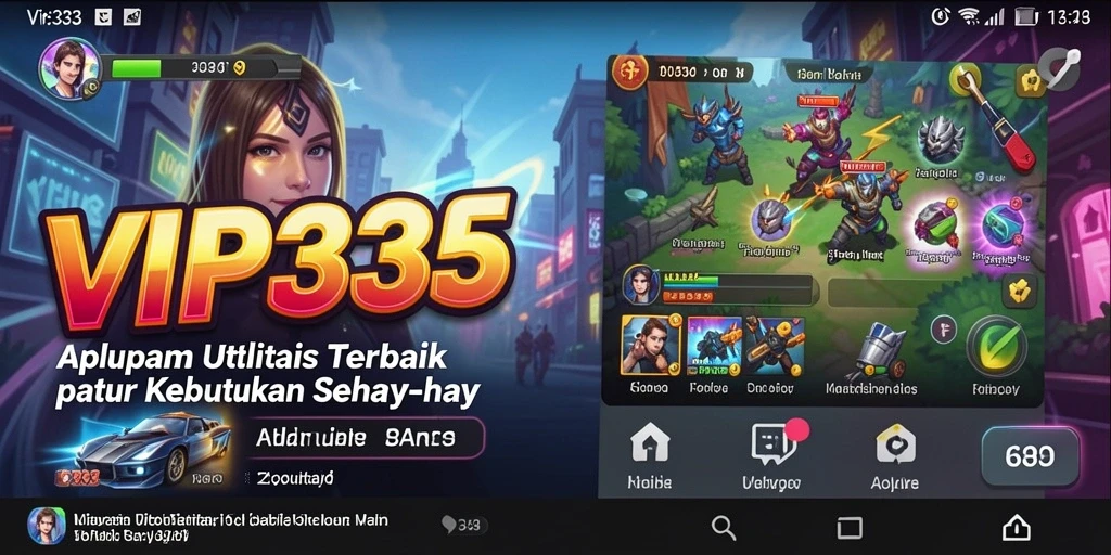 Screenshot utama VIP333 menunjukkan tampilan aplikasi optimasi perangkat.