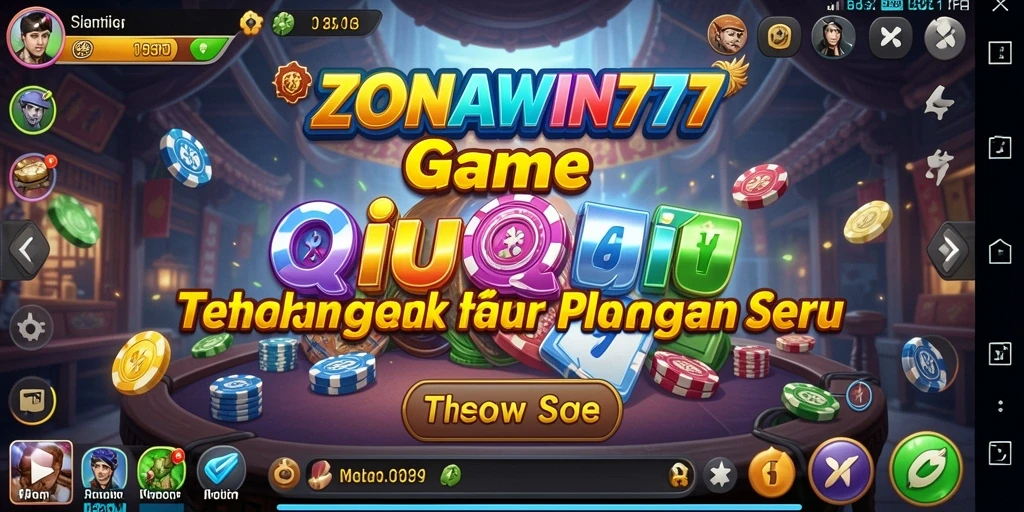 Tampilan gameplay seru ZONAWIN777 saat bermain QiuQiu.